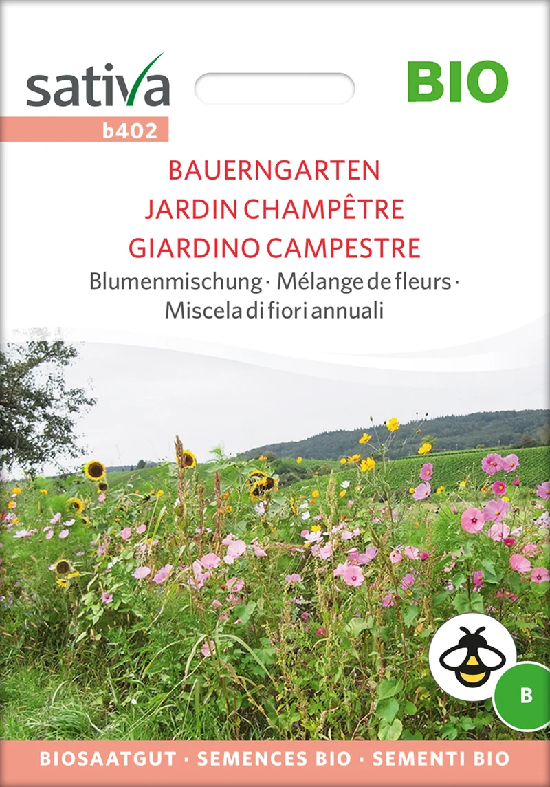Blumenmischung Bauerngarten | BIO Blumenmischung von Sativa Rheinau [MHD 12/2025]