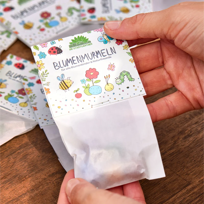 10x5 Blumenmurmeln im Tütchen