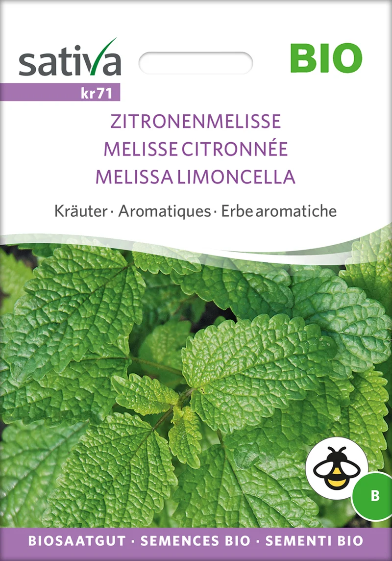 Zitronenmelisse | BIO Melissensamen von Sativa Rheinau [MHD 12/2025]