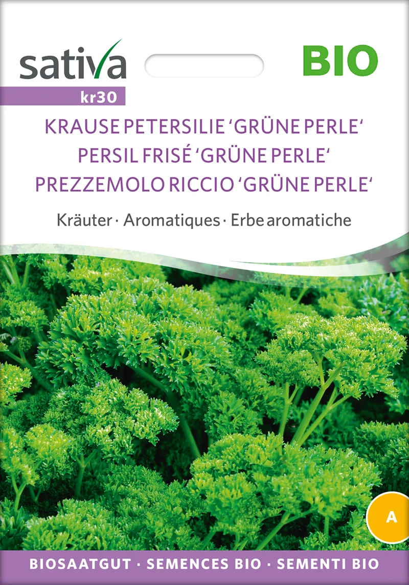 Grüne Perle (Krause Petersilie) | BIO Petersiliensamen von Sativa Rheinau [MHD 12/2025]