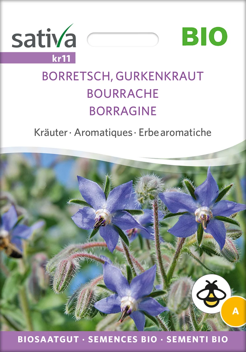 Borretsch, Gurkenkraut | BIO Borretschsamen von Sativa Rheinau [MHD 12/2025]