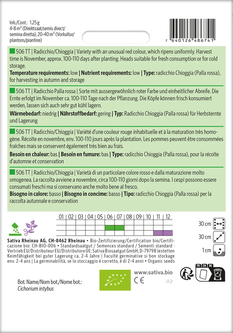 Palla rossa | BIO Salatsamen von Sativa Rheinau [MHD 12/2025]