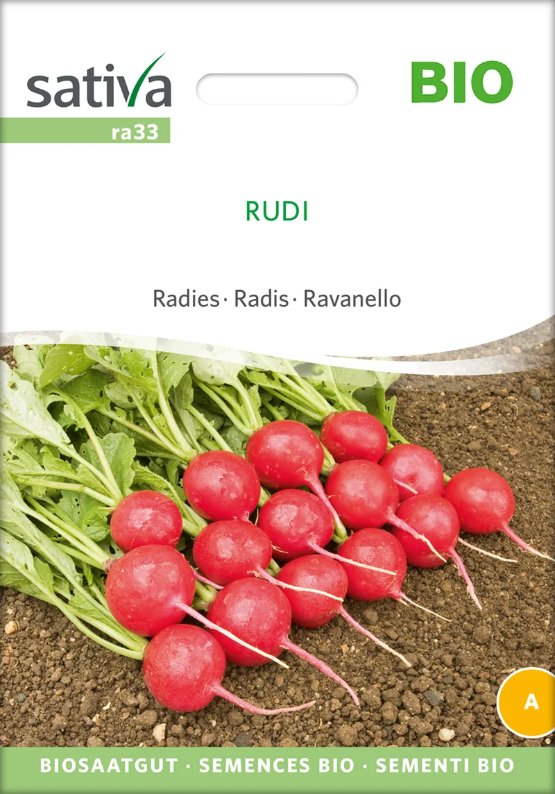 Radies Rudi | BIO Radieschensamen von Sativa Rheinau [MHD 12/2025]