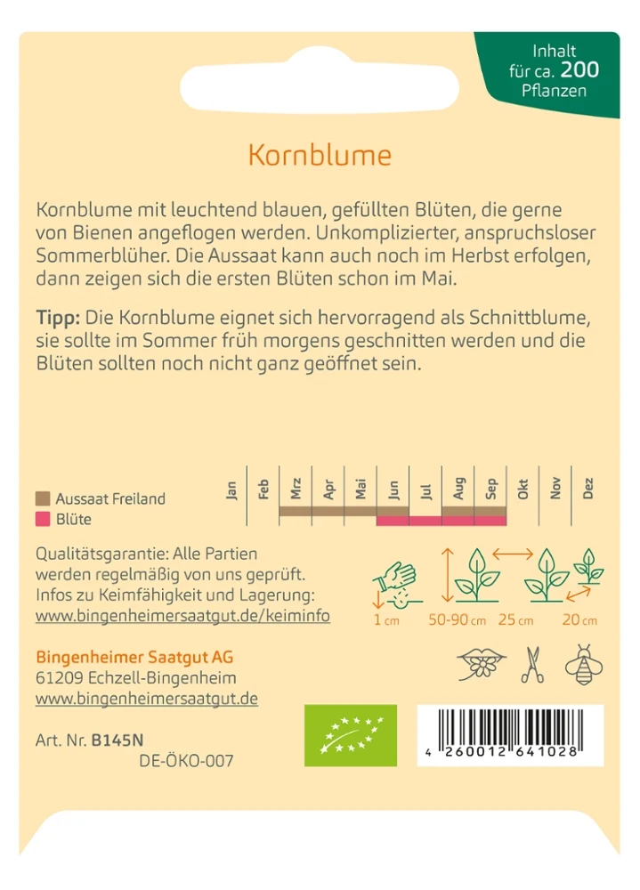 BIO Saatgut Kornblume
