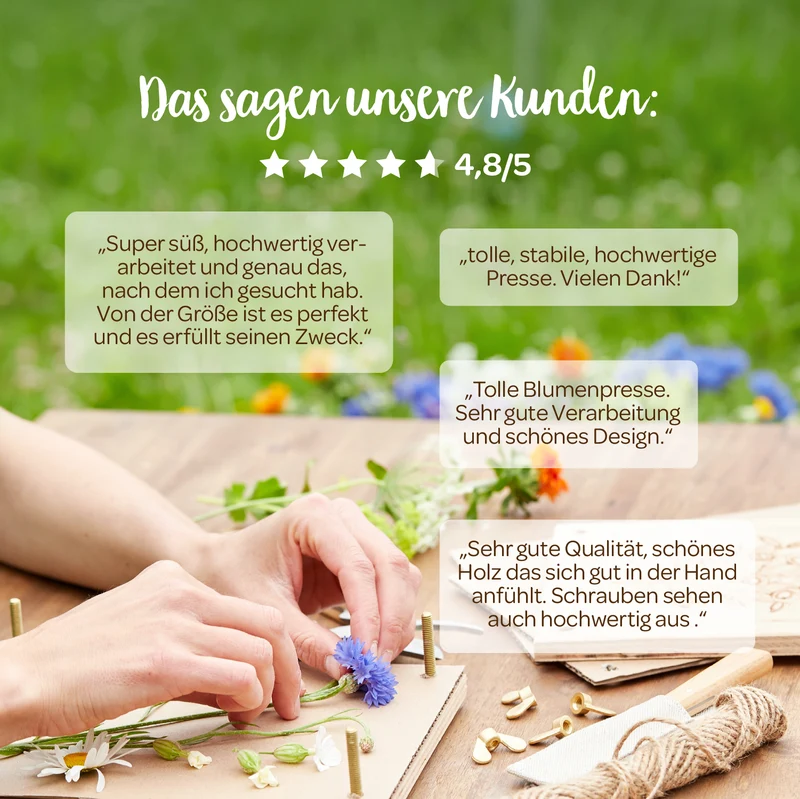 Blumenpresse für Blumen, Blüten & Co.