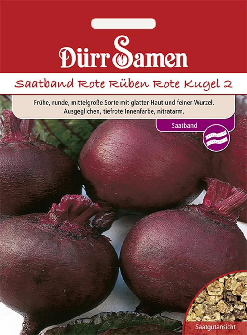 Saatband Rote Bete Rote Kugel 2