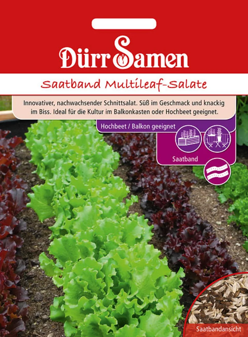 Saatband Multileaf Salate für Balkon