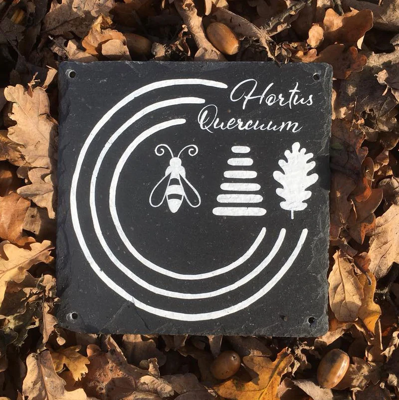 Hortus-Schild Weiß