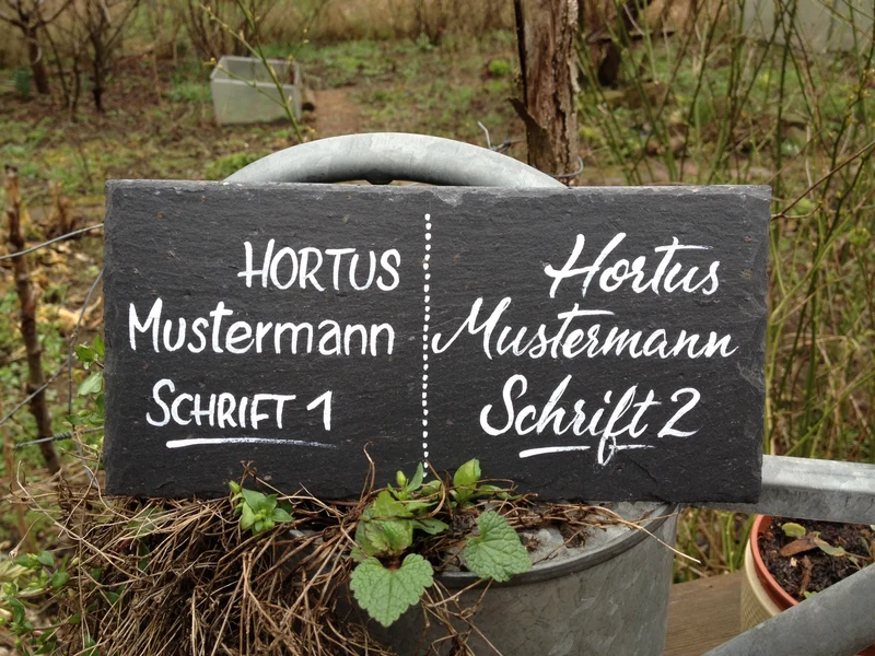 Hortus-Schild Bunt