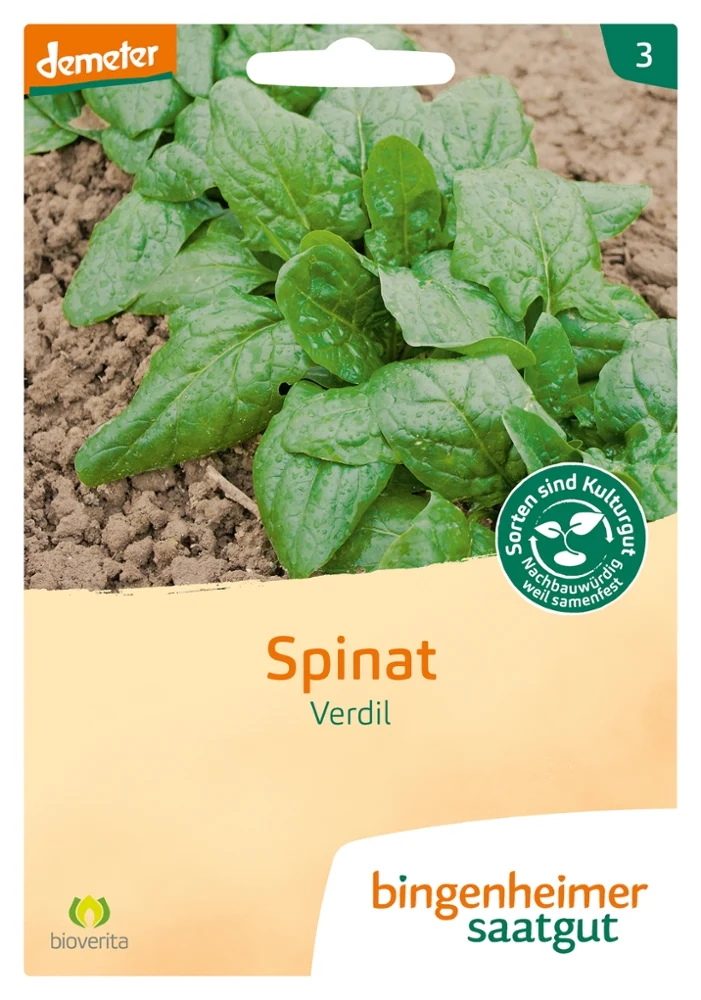 BIO Saatgut Spinat Verdil Winterriesen, bio-dyn Züchtung