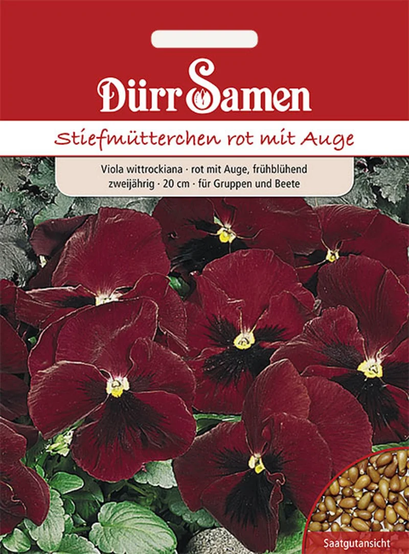 Stiefmütterchen Rot mit Auge Saatgut