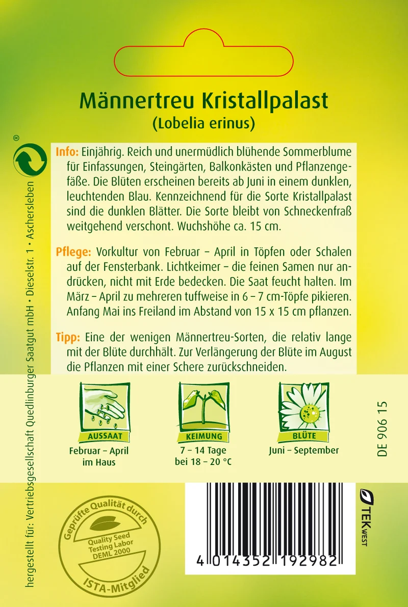Männertreu Kristallpalast Saatgut