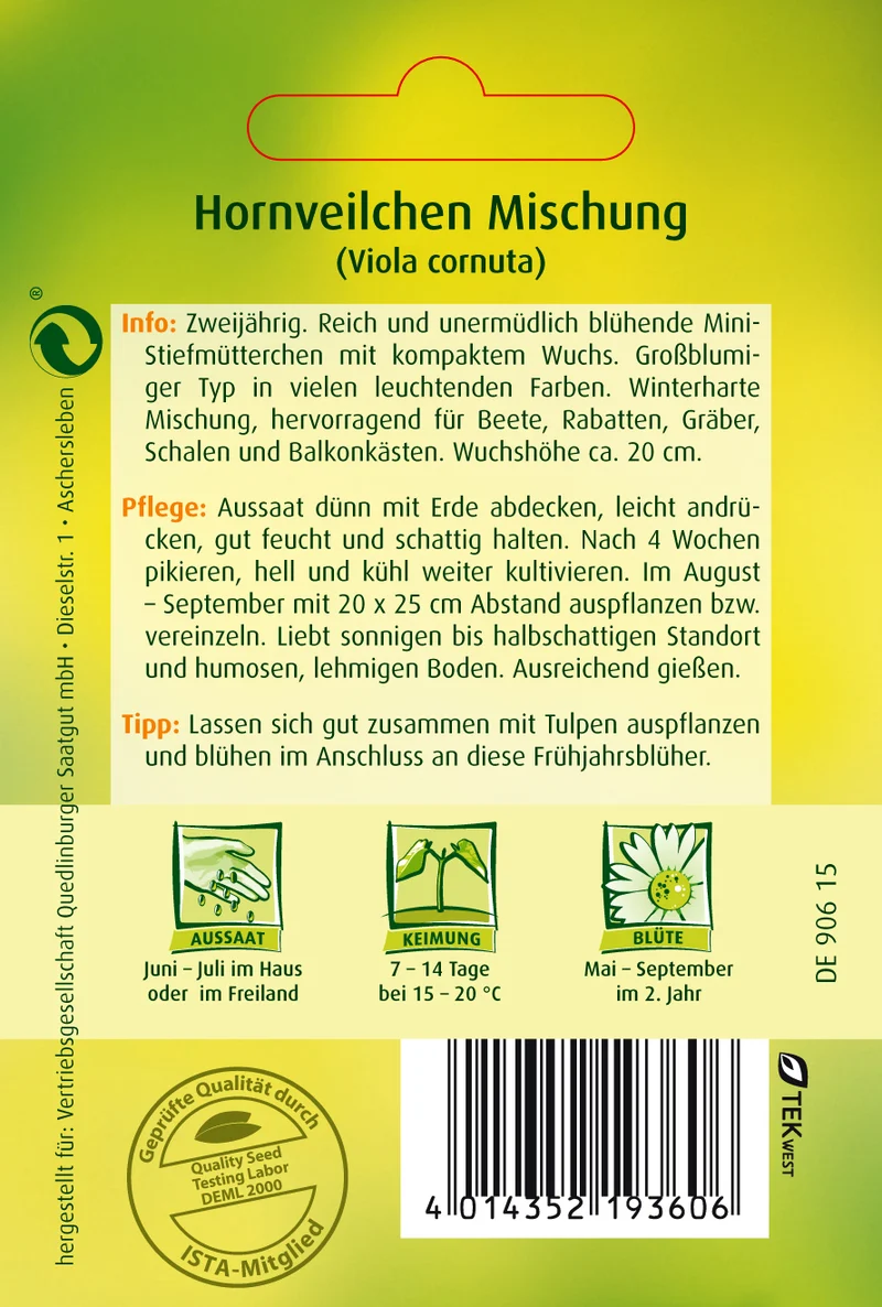 Hornveilchen Saatgut