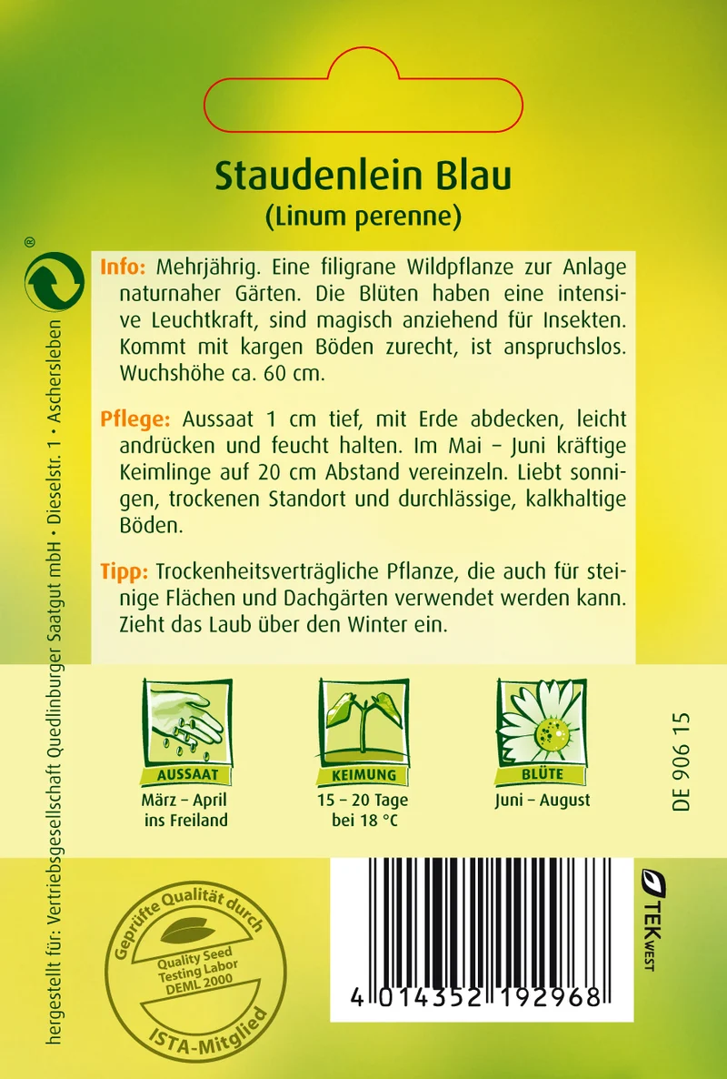 Lein Blau Saatgut