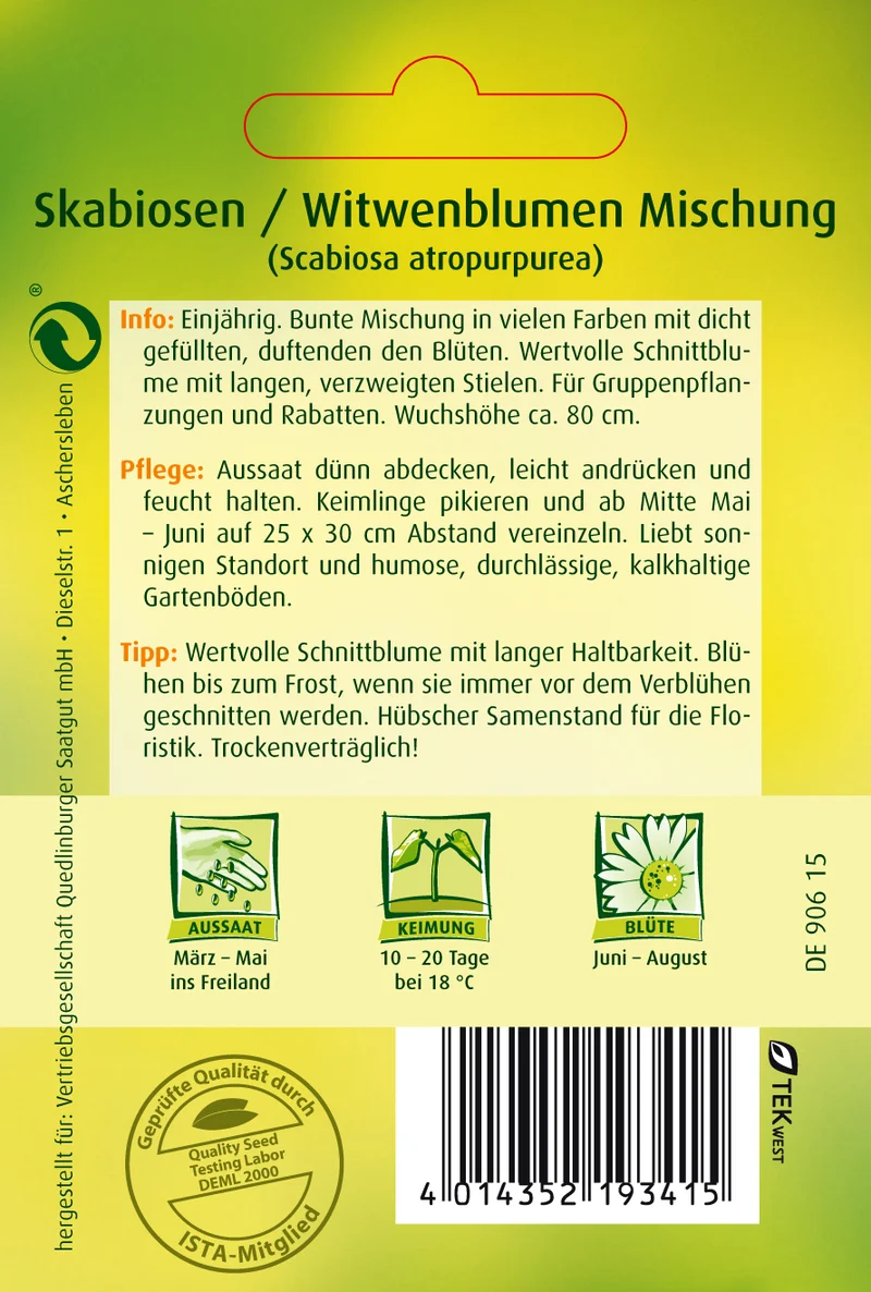 Skabiose Witwenblume Saatgut