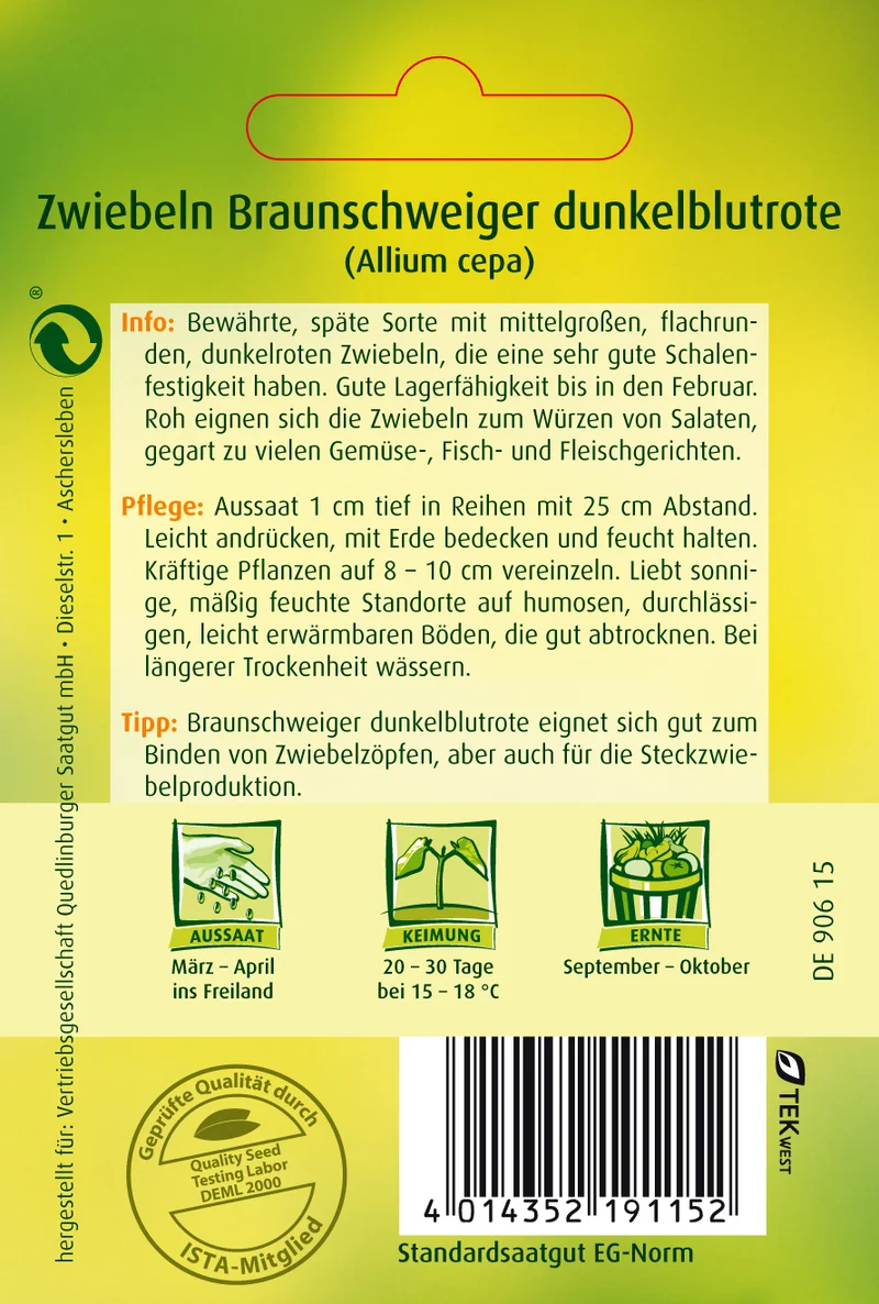 Zwiebel Braunschweiger dunkel Saatgut