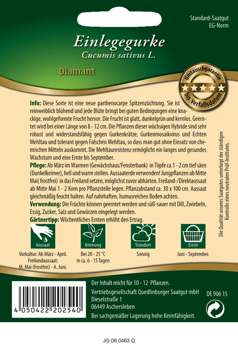 Einlegegurke Diamant Saatgut