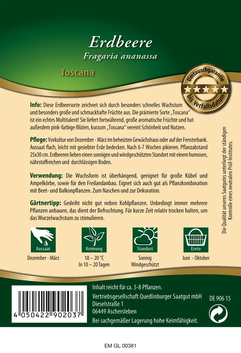 Erdbeere Toscana Saatgut