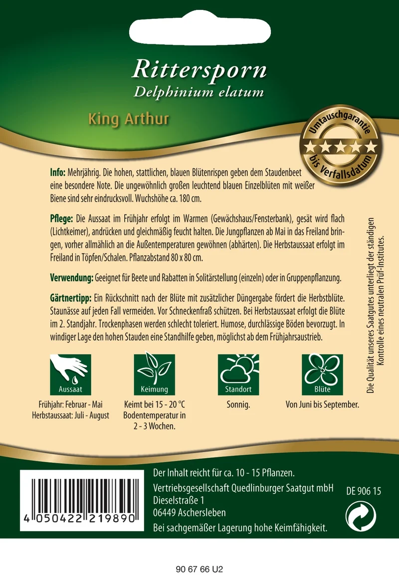 Rittersporn King Arthur Saatgut