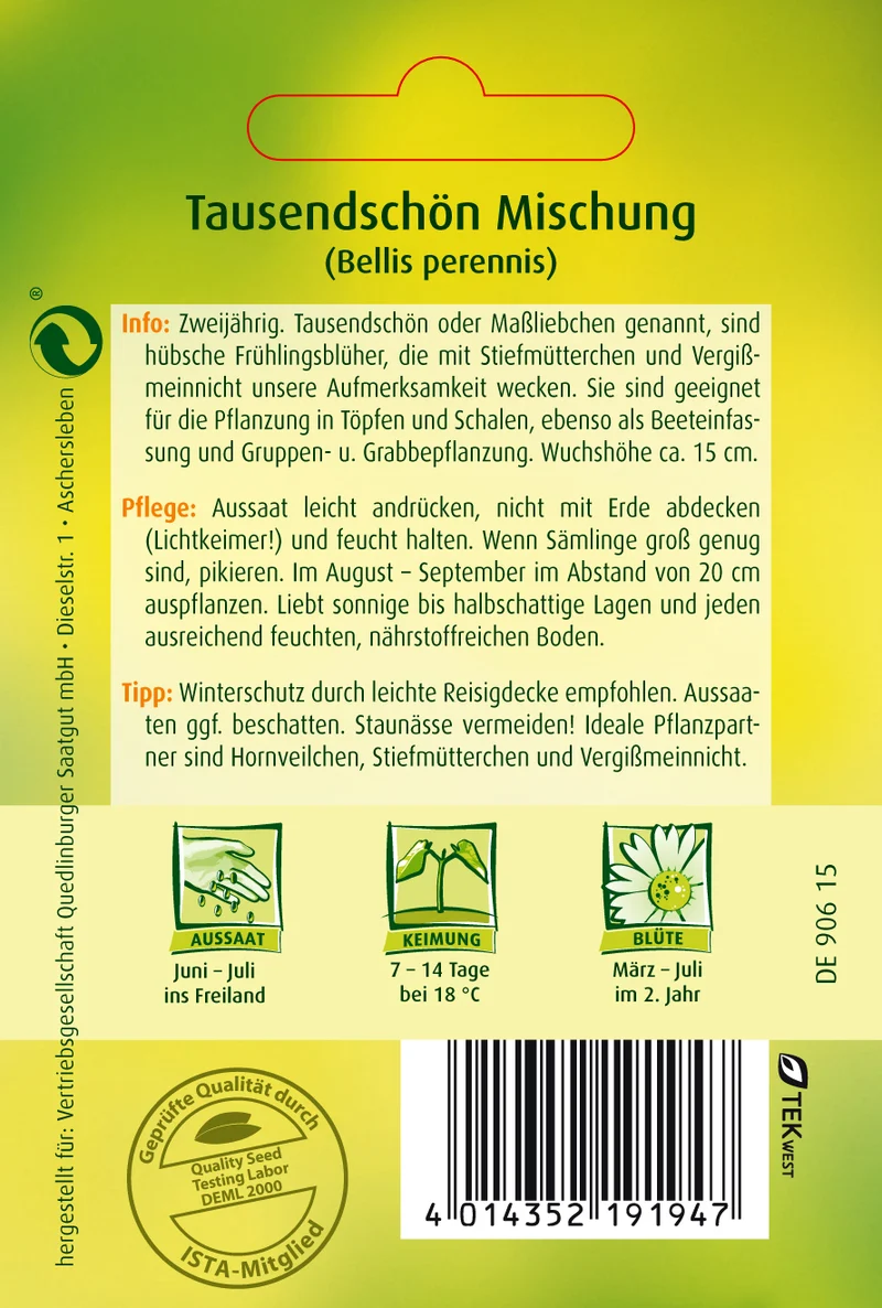Tausendschön Mischung Saatgut