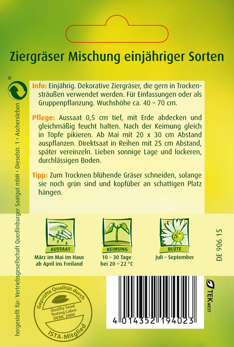 Ziergräser Mischung Saatgut