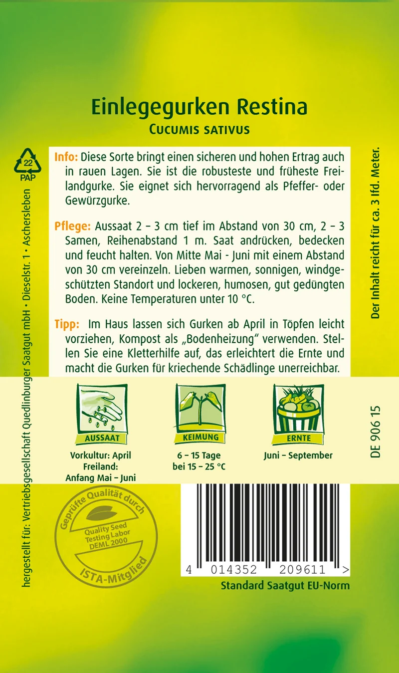 Einlegegurke Restina Saatgut