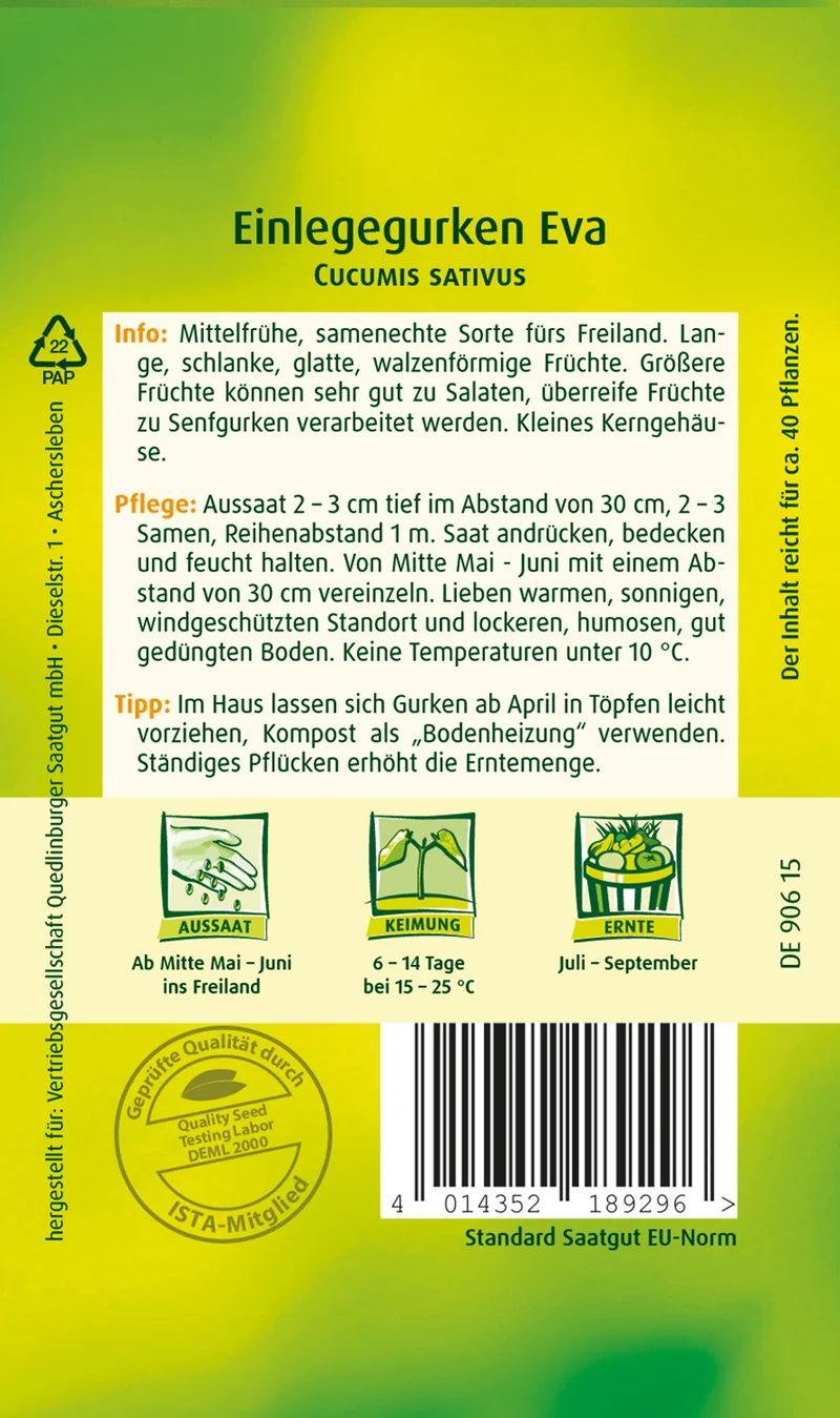 Einlegegurke Eva Saatgut