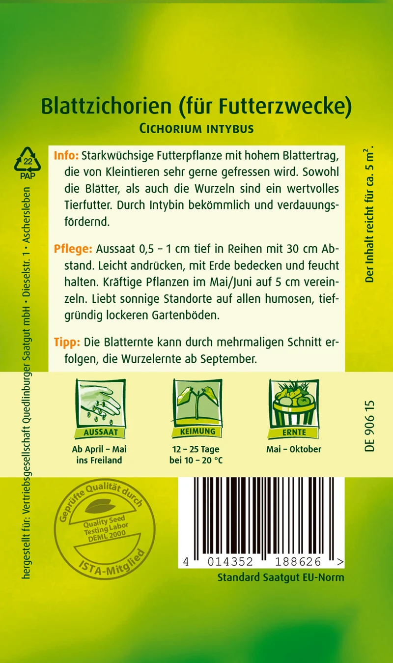 Blattzichorie für Futterzwecke Saatgut