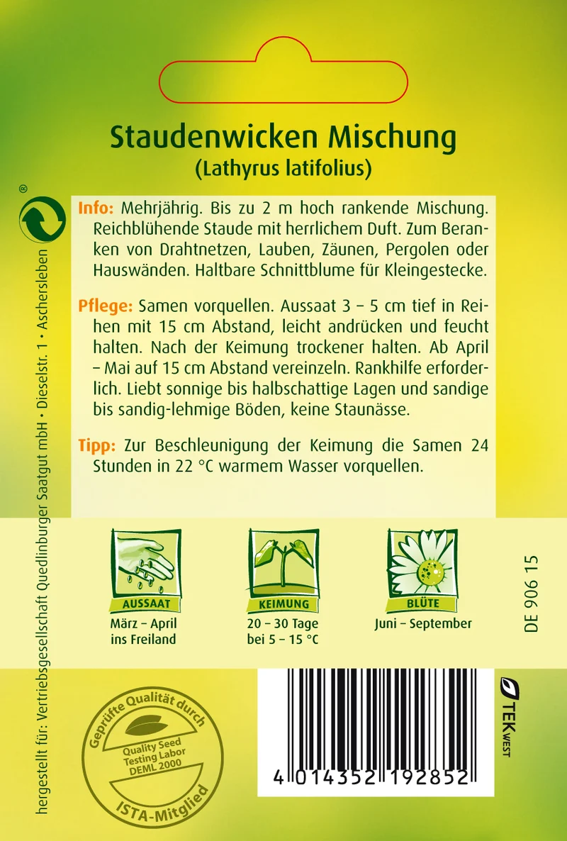 Stauden Wicken Mischung Saatgut