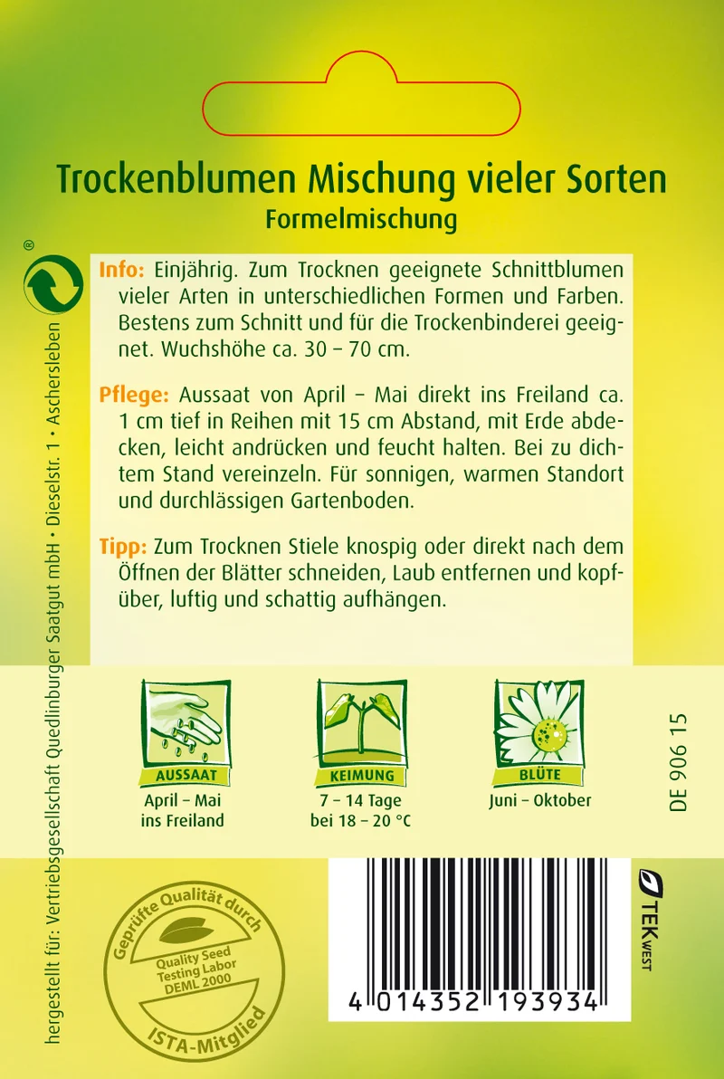 Trockenblumen Mischung Saatgut