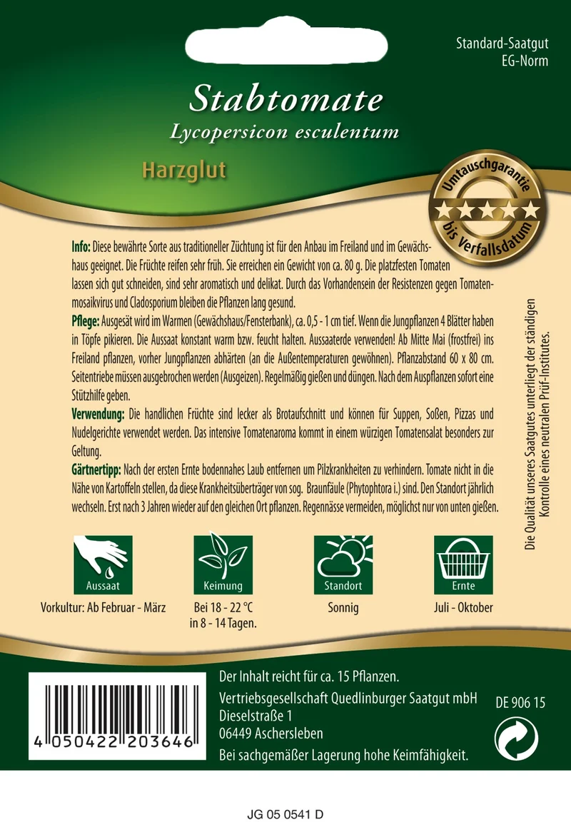 Stabtomate Harzglut Saatgut