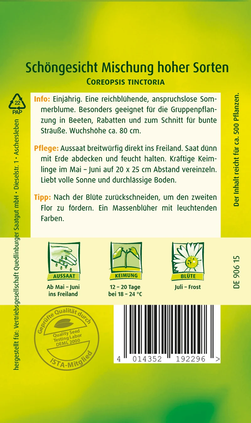 Schöngesicht Mischung hoher Sorten Saatgut