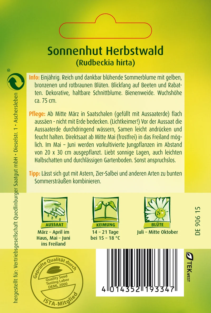 Sonnenhut Herbstwald Saatgut