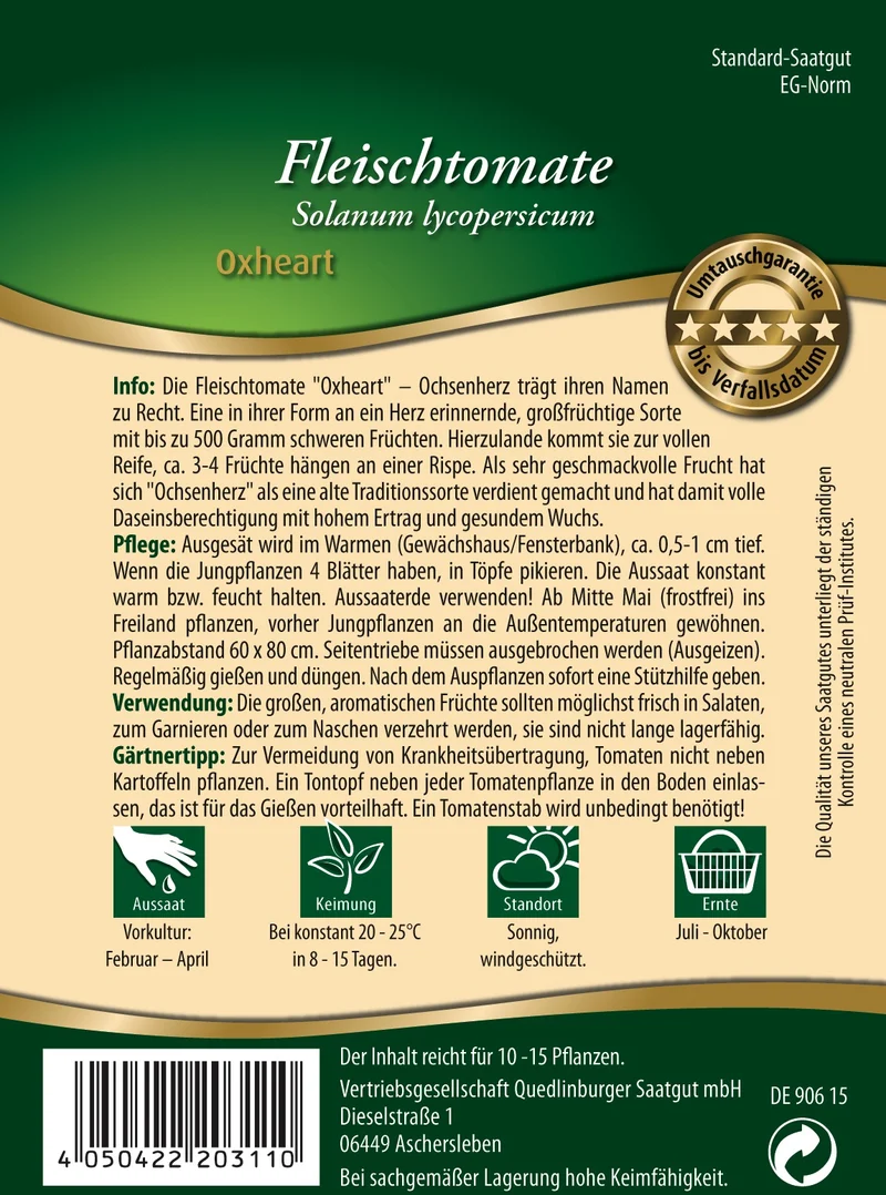 Fleischtomate Oxheart Saatgut