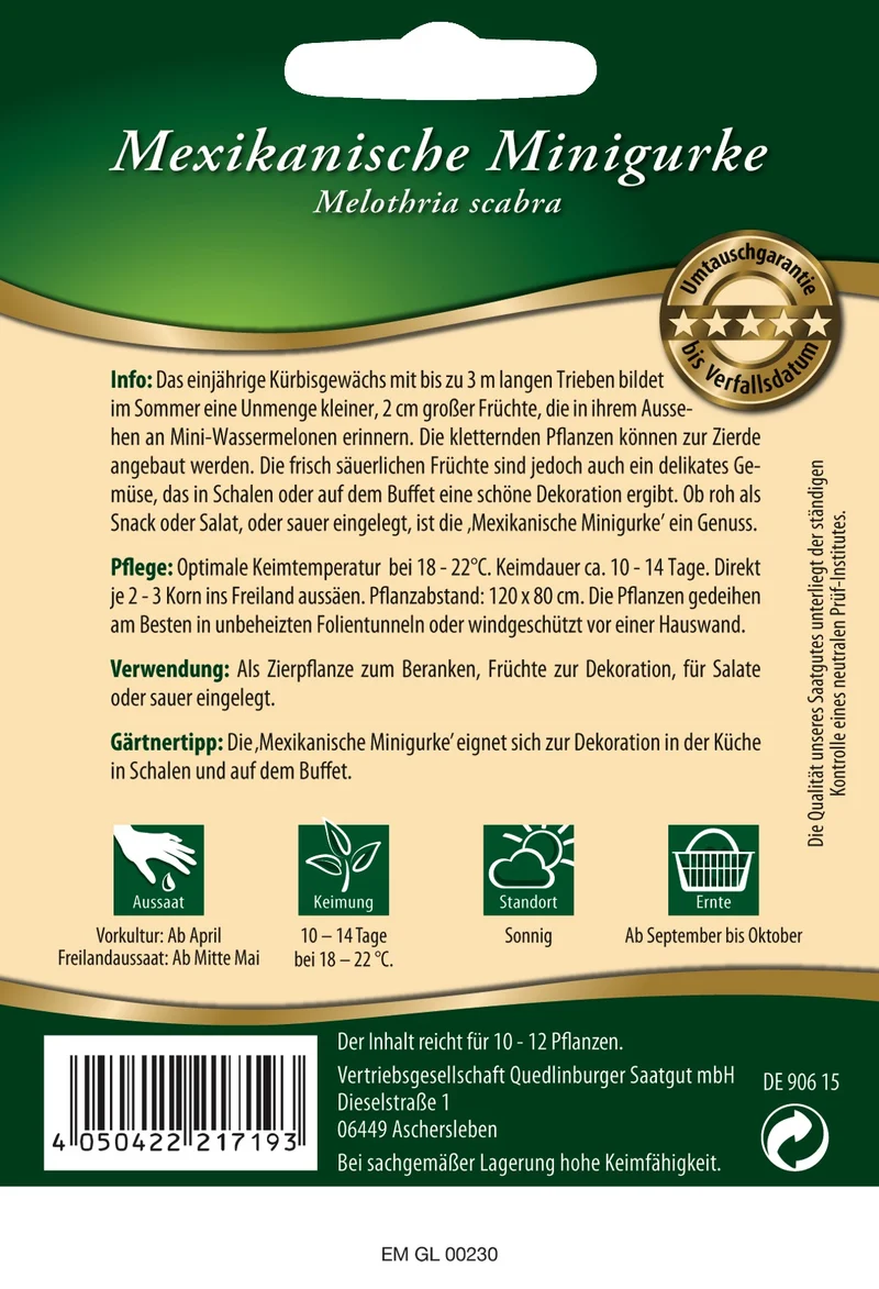 Minigurke Mexikanische Saatgut