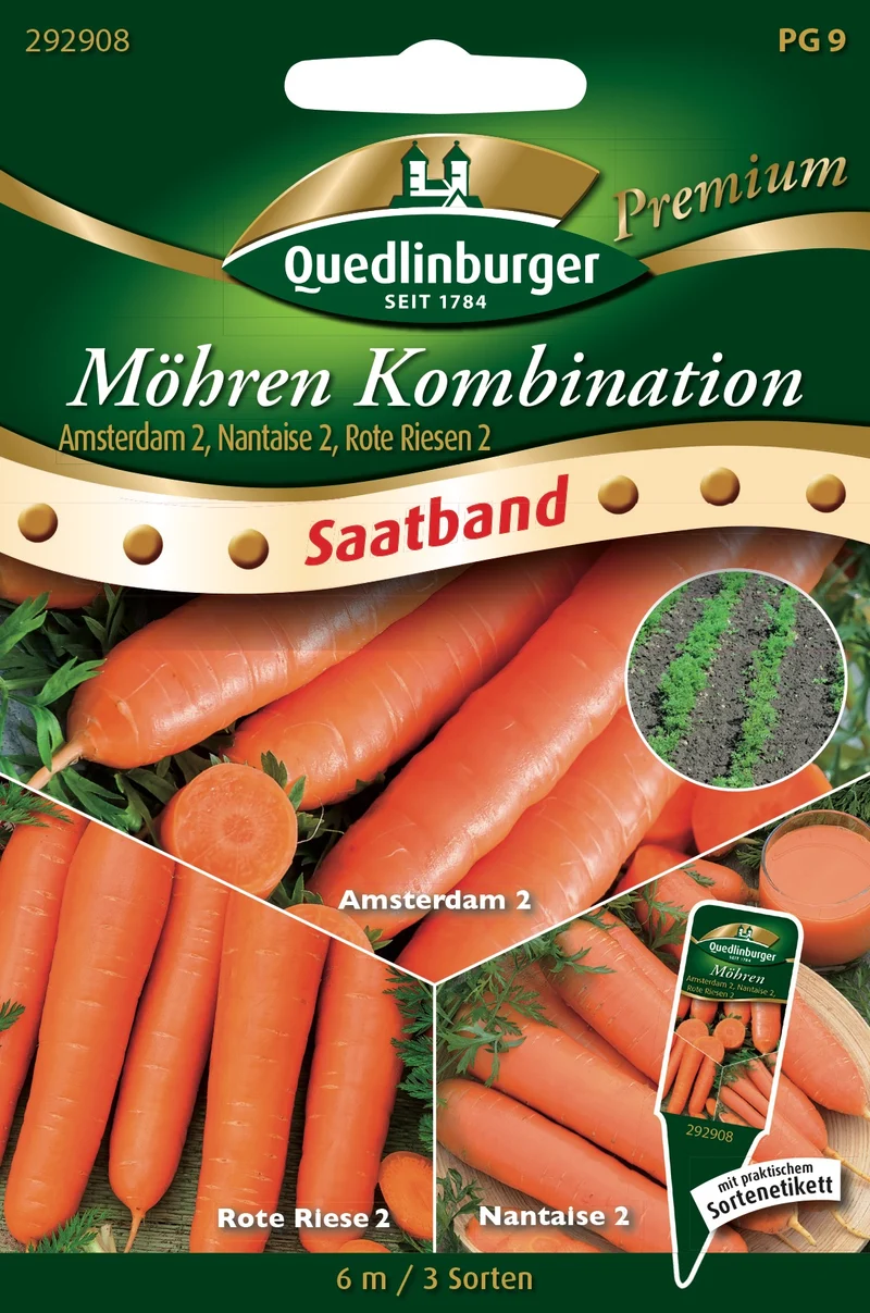 Möhre früh mittel spät Saatband
