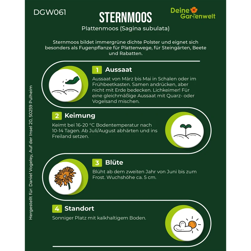 Mastkraut Plattenmoos Saatgut