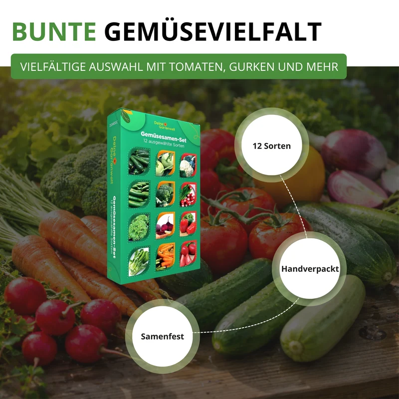 Gemüsesamen Set mit 12 Sorten