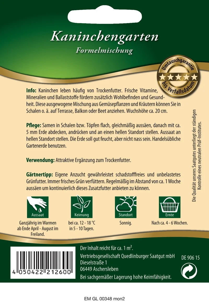 Kaninchengarten Saatgut