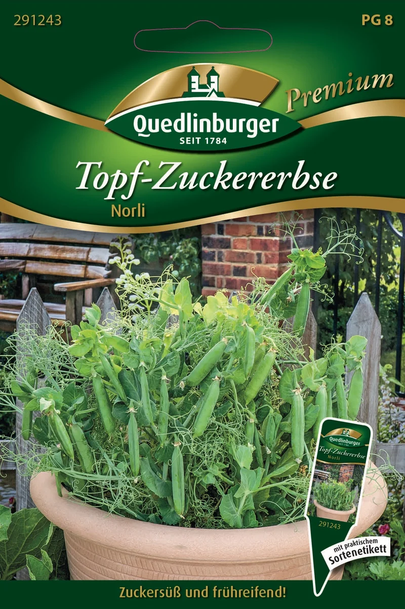 Topf Zucker Erbsen Norli Saatgut
