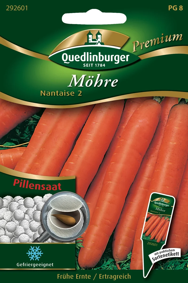 Möhre Nantaise 2 Pillensaat Saatgut