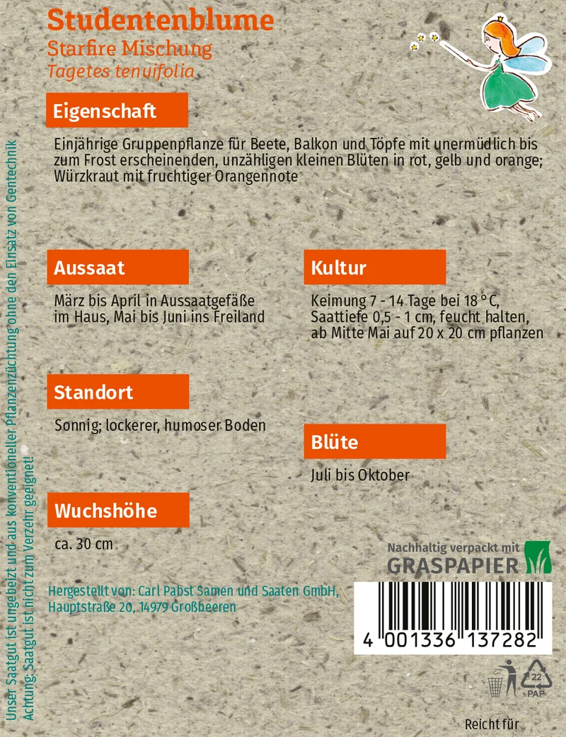 Studentenblume Starfire Mischung Saatgut