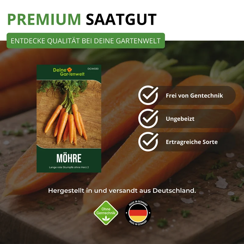 Möhre lange rote Stumpfe ohne Herz 2 Saatgut