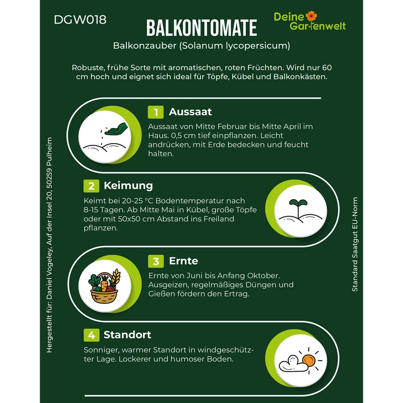 Balkontomate rot Balkonzauber Saatgut