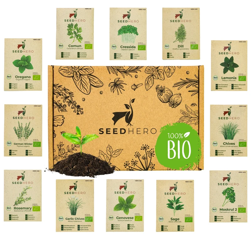 Bio Kräutersamen Set mit 12 Sorten
