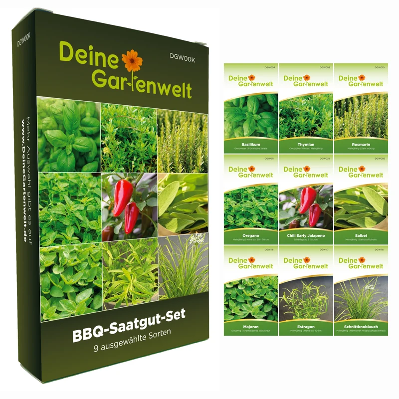 Grillkräutersamen Set mit 9 Sorten