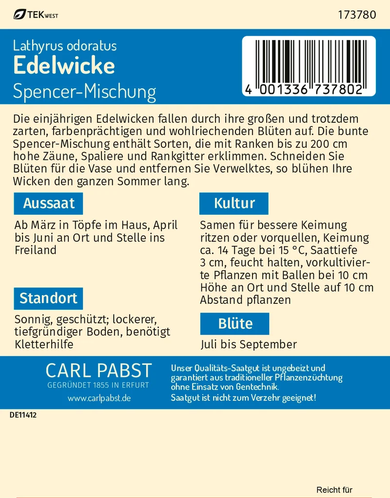 Edelwicke Spencer Mischung Saatgut