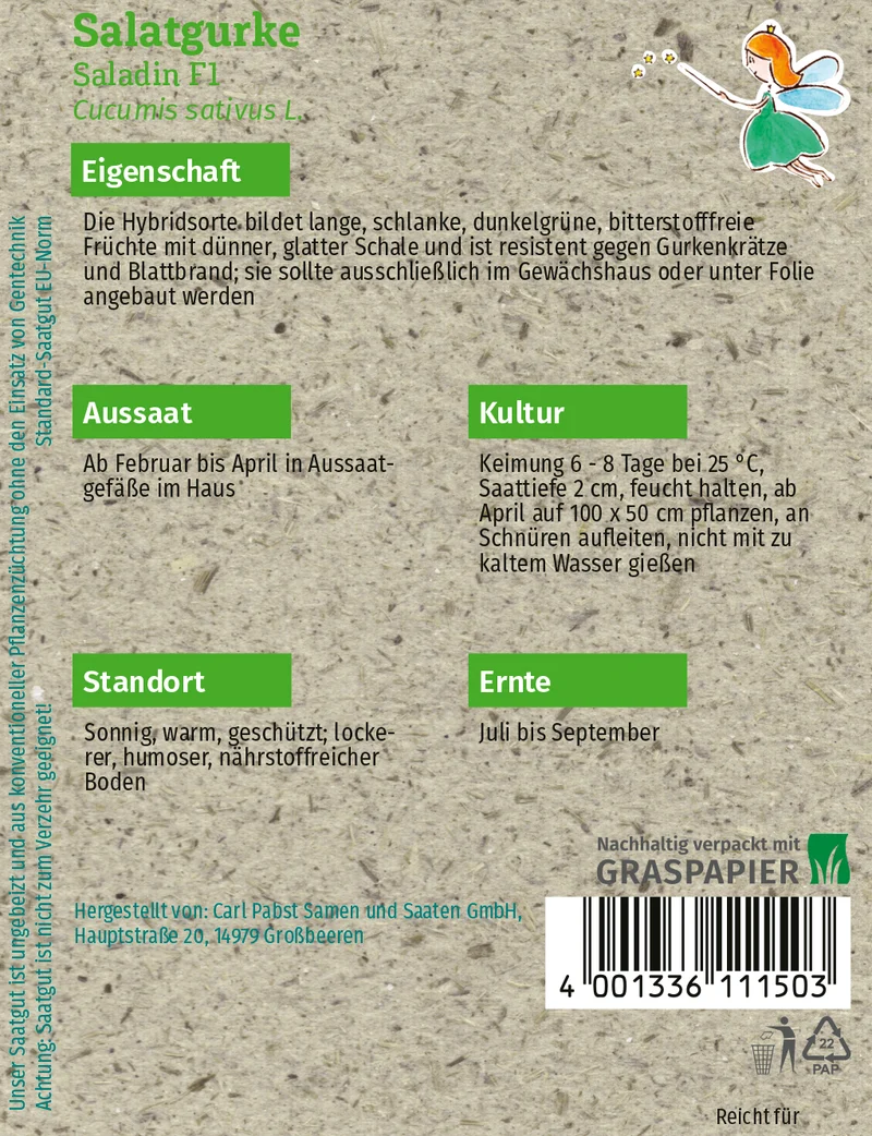 Salatgurke Saladin F1 Saatgut