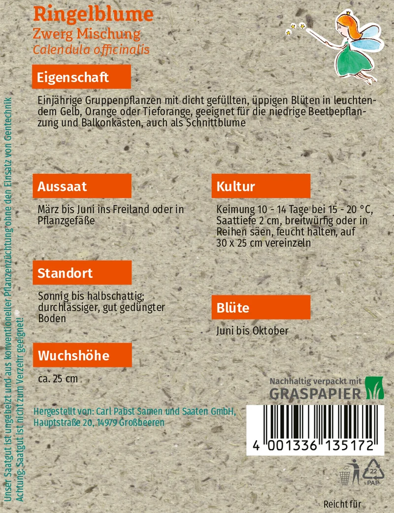 Ringelblume Zwerg Mischung Saatgut