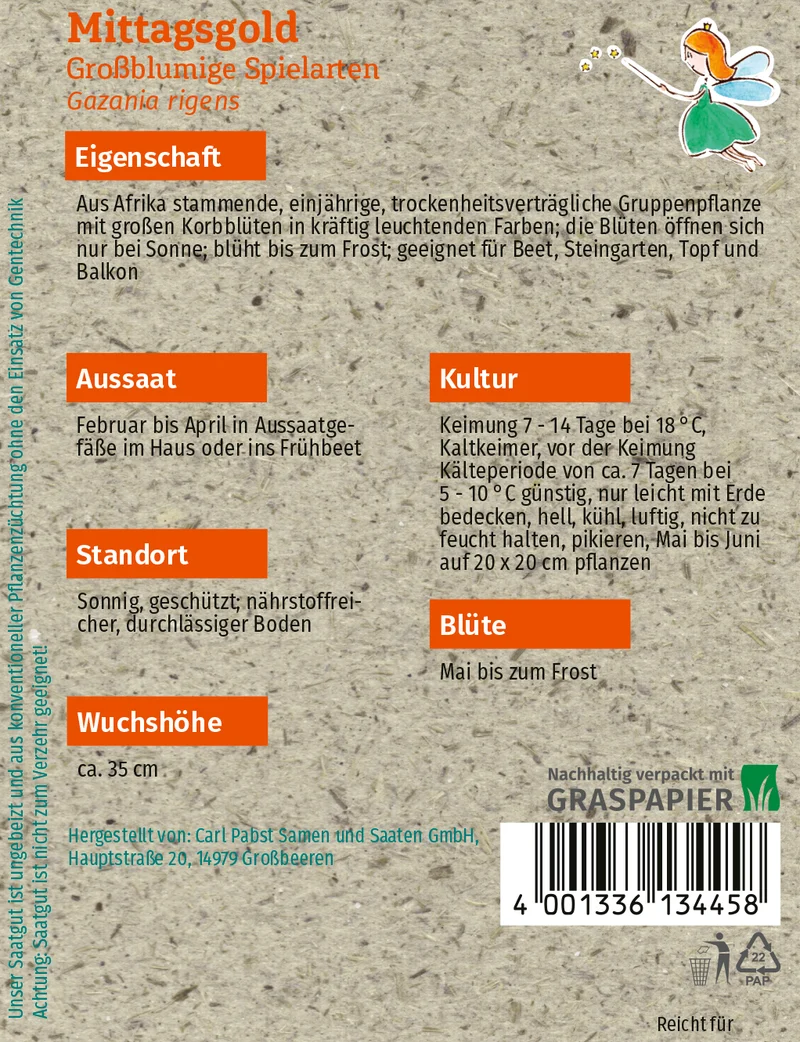 Mittagsgold Großblumige Spielarten Saatgut